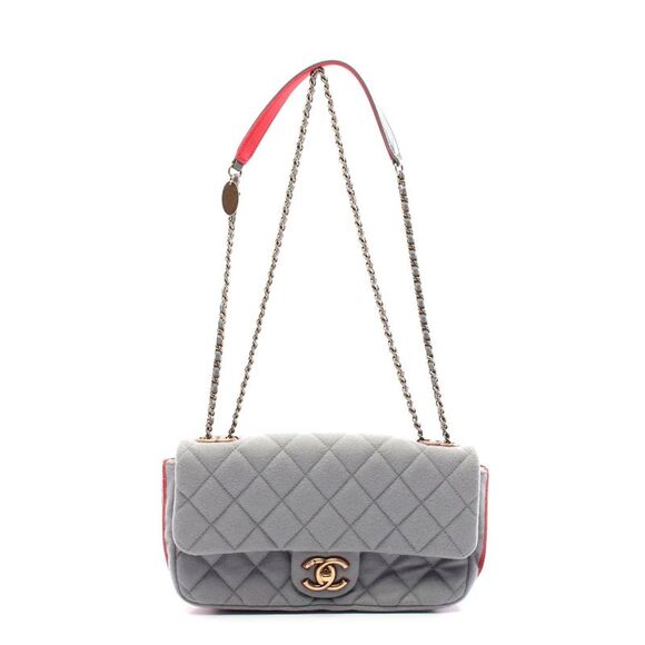 Chanel Matelasse Shoulder Bag Leather Canvas Felt - Picture 1 of 6